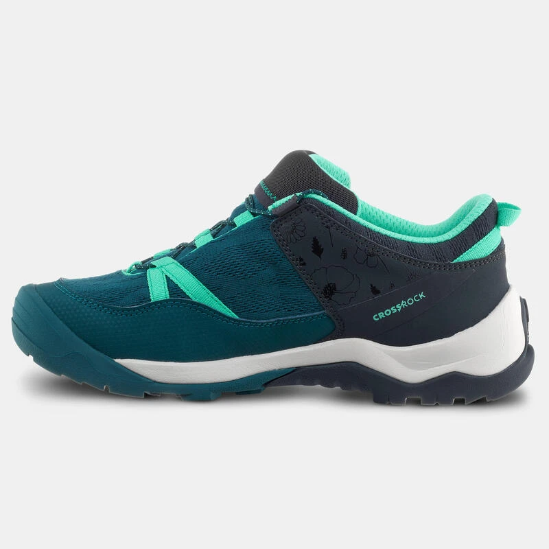 Quechua Chaussures De Randonnée Enfant à Laçage Rapide Crossrock Turquoise Du 35 AU 38 4 Quechua Chaussures De Randonnée Enfant à Laçage Rapide Crossrock Turquoise Du 35 AU 38 – Image 2