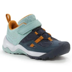 Quechua Chaussures De Randonnée Enfant à Scratch Crossrock Vert Gris Du 24 AU 34