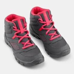 Quechua Chaussures De Randonnée Enfant Avec Lacets MH100 MID Grise Foncée Du 35 AU 38 -Quechua chaussures de randonnee enfant avec lacets mh100 mid grise foncee du 35 au 38 8
