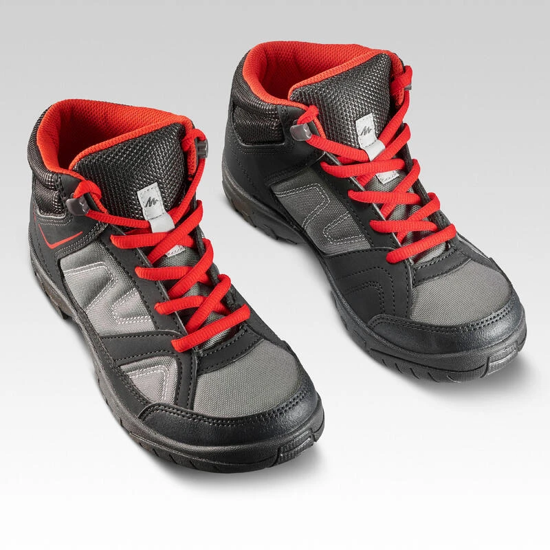 Quechua Chaussures De Randonnée Enfant Montantes MH100 Mid JR Noires/rouges 35 AU 38 6 Quechua Chaussures De Randonnée Enfant Montantes MH100 Mid JR Noires/rouges 35 AU 38 – Image 4