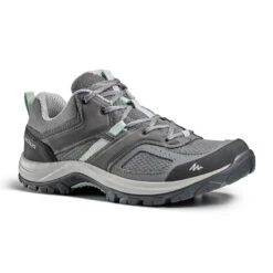 Quechua Chaussures De Randonnée Montagne - MH100 Gris/vert- Femme