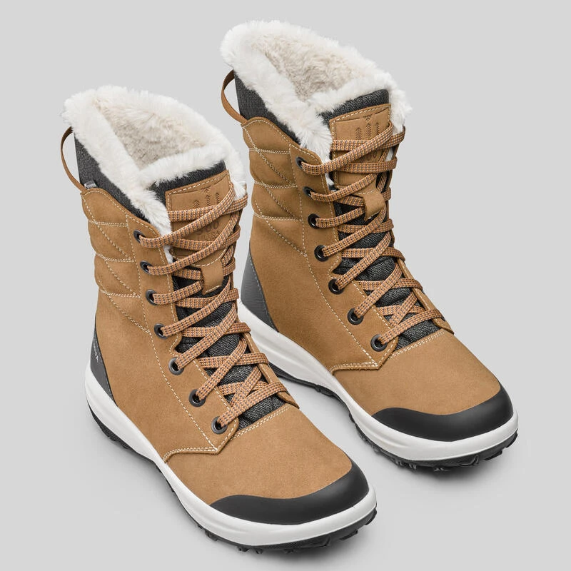 Quechua Chaussures En Cuir Chaudes Et Imperméables De Randonnée - SH500 U-WARM - Femme 4 Quechua Chaussures En Cuir Chaudes Et Imperméables De Randonnée - SH500 U-WARM - Femme – Image 2
