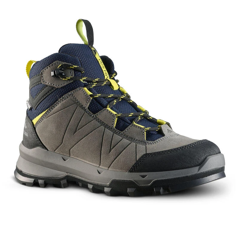 Quechua Chaussures Haute De Randonnée Montagne Enfant MH500 Imperméable Bleu Gris 28-39 3 Quechua Chaussures Haute De Randonnée Montagne Enfant MH500 Imperméable Bleu Gris 28-39