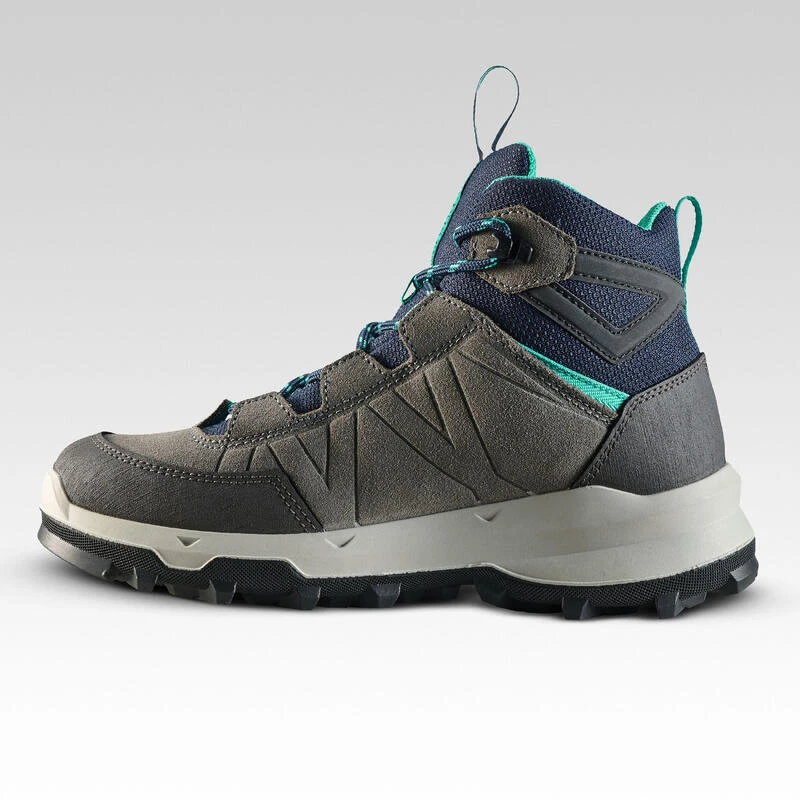 Quechua Chaussures Haute De Randonnée Montagne Enfant MH500 Imperméable Gris-bleu 28-39 4 Quechua Chaussures Haute De Randonnée Montagne Enfant MH500 Imperméable Gris-bleu 28-39 – Image 2