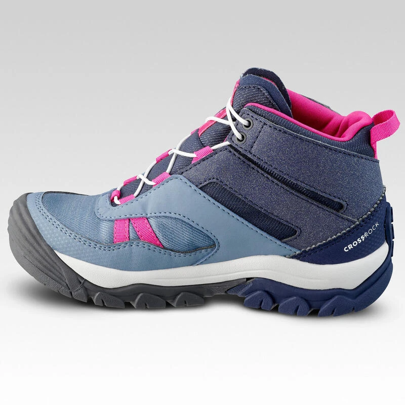 Quechua Chaussures Imperméables De Randonnée -CROSSROCK MID Bleues- Enfant 28 AU 34 4 Quechua Chaussures Imperméables De Randonnée -CROSSROCK MID Bleues- Enfant 28 AU 34 – Image 2