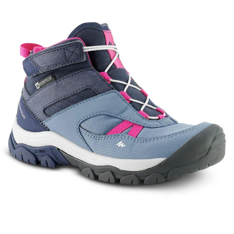 Quechua Chaussures Imperméables De Randonnée -CROSSROCK MID Bleues- Enfant 28 AU 34 3 Quechua Chaussures Imperméables De Randonnée -CROSSROCK MID Bleues- Enfant 28 AU 34