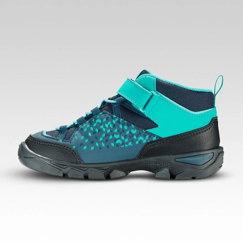 Quechua Chaussures Imperméables De Randonnée - MH120 MID Turquoises - Enfant 28 AU 34 4 Quechua Chaussures Imperméables De Randonnée - MH120 MID Turquoises - Enfant 28 AU 34 – Image 2