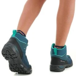 Quechua Chaussures Imperméables De Randonnée - MH120 MID Turquoises - Enfant 35 AU 38 -Quechua chaussures impermeables de randonnee mh120 mid turquoises enfant 35 au 38 4