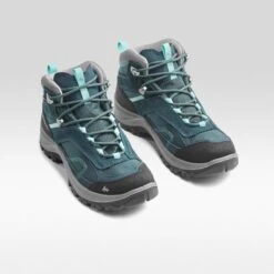 Quechua Chaussures Imperméables De Randonnée Montagne - MH100 Mid Turquoise - Femme -Quechua chaussures impermeables de randonnee montagne mh100 mid turquoise femme 3