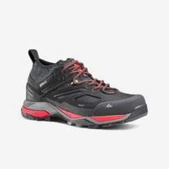 Quechua Chaussures Imperméables De Randonnée Montagne - MH900 Noir/Rouge - Homme