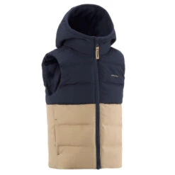 Quechua Doudoune Sans Manches De Randonnée Beige Et Bleue - Enfant 2-6 Ans