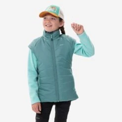 Quechua GILET DOUDOUNE DE RANDONNÉE - HYBRIDE VERT PASTEL - ENFANT 7-15 ANS -Quechua gilet doudoune de randonnee hybride vert pastel enfant 7 15 ans 3