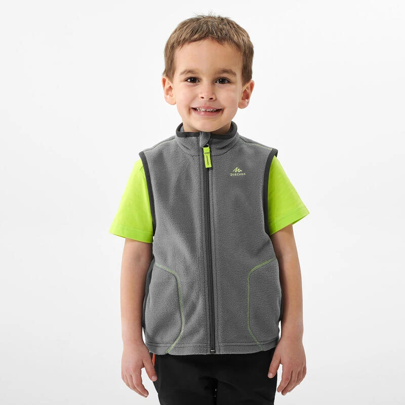 Quechua Gilet Polaire Sans Manche De Randonnée - MH150 Gris - Enfant 2 - 6 Ans 5 Quechua Gilet Polaire Sans Manche De Randonnée - MH150 Gris - Enfant 2 - 6 Ans – Image 3