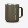 Quechua Mug MH500 Isotherme (double Paroi Inox) Camp Du Randonneur 0,38L Kaki -Quechua mug mh500 isotherme double paroi inox camp du randonneur 038l kaki