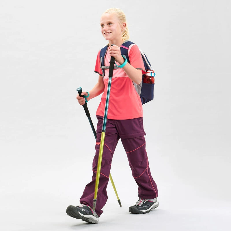 Quechua Pantalon De Randonnée Modulable Enfant MH500 Violet 7-15 Ans 4 Quechua Pantalon De Randonnée Modulable Enfant MH500 Violet 7-15 Ans – Image 2