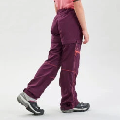 Quechua Pantalon De Randonnée Modulable Enfant MH500 Violet 7-15 Ans 10 Quechua Pantalon De Randonnée Modulable Enfant MH500 Violet 7-15 Ans -Quechua pantalon de randonnee modulable enfant mh500 violet 7 15 ans 3
