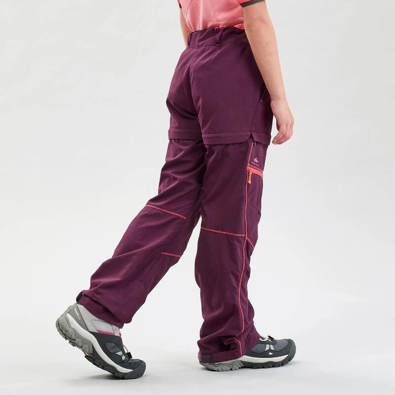 Quechua Pantalon De Randonnée Modulable Enfant MH500 Violet 7-15 Ans 6 Quechua Pantalon De Randonnée Modulable Enfant MH500 Violet 7-15 Ans – Image 4