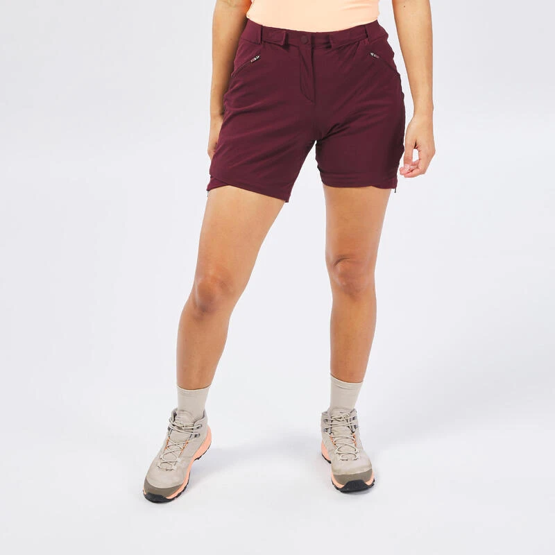 Quechua Pantalon Modulable De Randonnée Montagne - MH550 - Bordeaux - Femme 6 Quechua Pantalon Modulable De Randonnée Montagne - MH550 - Bordeaux - Femme – Image 4