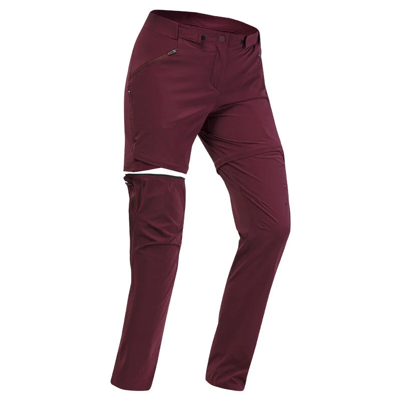Quechua Pantalon Modulable De Randonnée Montagne - MH550 - Bordeaux - Femme 3 Quechua Pantalon Modulable De Randonnée Montagne - MH550 - Bordeaux - Femme