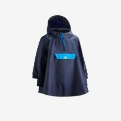 Quechua Poncho Imperméable De Randonnée - MH100 KID Bleu Marine - Enfant 2-6 Ans