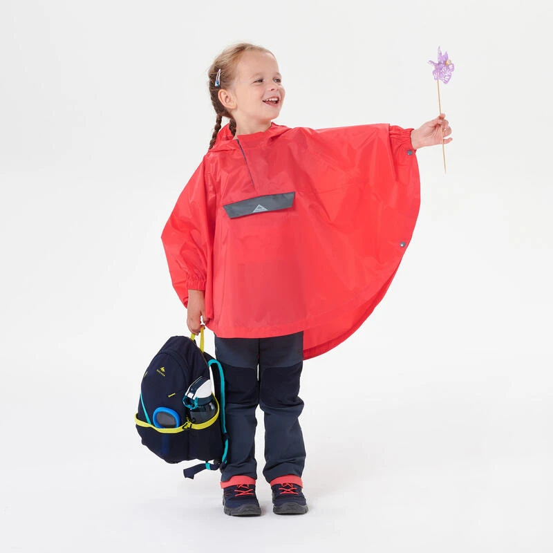 Quechua Poncho Imperméable De Randonnée - MH100 KID Rose - Enfant 2-6 Ans 4 Quechua Poncho Imperméable De Randonnée - MH100 KID Rose - Enfant 2-6 Ans – Image 2