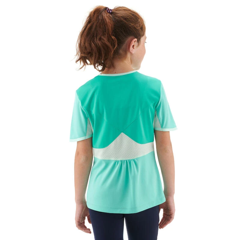 Quechua T Shirt De Randonnée Enfant - MH550 Turquoise - 7-15 Ans 4 Quechua T Shirt De Randonnée Enfant - MH550 Turquoise - 7-15 Ans – Image 2