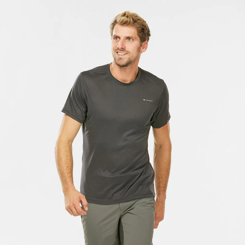 Quechua T-shirt De Randonnée Manches Courtes En Synthétique Recyclé - Homme- MH100 4 Quechua T-shirt De Randonnée Manches Courtes En Synthétique Recyclé - Homme- MH100 – Image 2