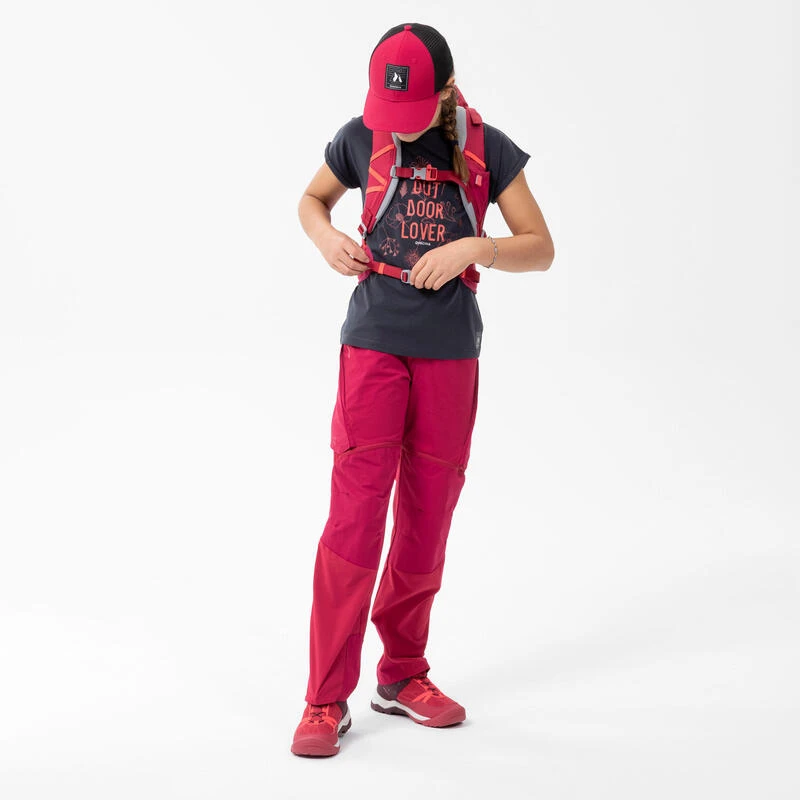 Quechua T-Shirt De Randonnée - MH100 GRIS FONCE - Enfant 7-15 Ans 4 Quechua T-Shirt De Randonnée - MH100 GRIS FONCE - Enfant 7-15 Ans – Image 2