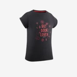 Quechua T-Shirt De Randonnée - MH100 GRIS FONCE - Enfant 7-15 Ans