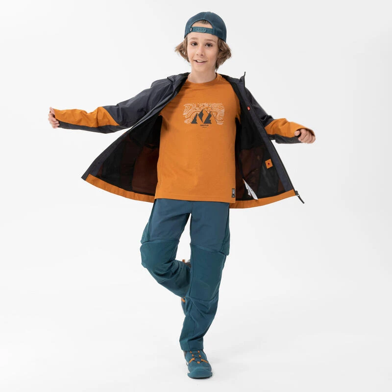 Quechua T-Shirt De Randonnée - MH100 Ocre - Enfant 7-15 Ans 4 Quechua T-Shirt De Randonnée - MH100 Ocre - Enfant 7-15 Ans – Image 2