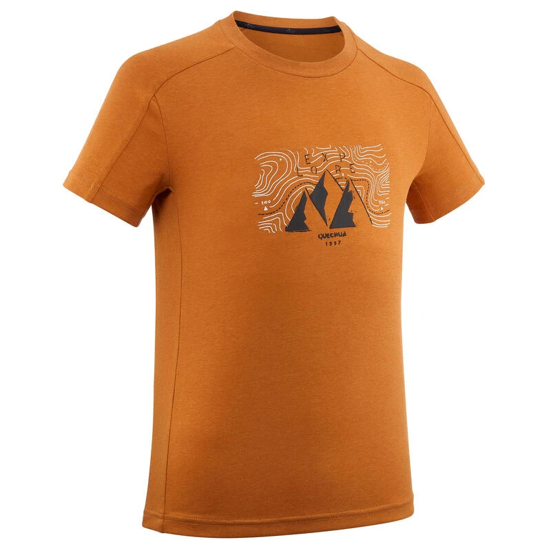 Quechua T-Shirt De Randonnée - MH100 Ocre - Enfant 7-15 Ans 3 Quechua T-Shirt De Randonnée - MH100 Ocre - Enfant 7-15 Ans