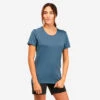 Quechua T-shirt Manches Courtes De Randonnée Montagne - MH100 - Femme -Quechua t shirt manches courtes de randonnee montagne mh100 femme