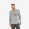 Quechua Tee-shirt NH100 ML Homme - Gris Clair 2 Quechua Tee-shirt NH100 ML Homme - Gris Clair -Quechua tee shirt nh100 ml homme gris clair
