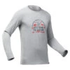 Quechua Tee-shirt NH100 ML Homme - Gris Clair -Quechua tee shirt nh100 ml homme gris clair 3