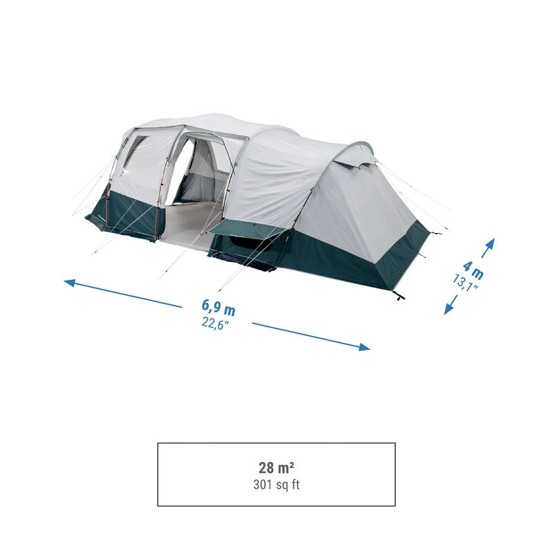 Quechua Tente à Arceaux De Camping - Arpenaz 6.3 F&B - 6 Personnes - 3 Chambres 5 Quechua Tente à Arceaux De Camping - Arpenaz 6.3 F&B - 6 Personnes - 3 Chambres – Image 3