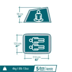 Quechua Tente De Camping - 2 SECONDS - 2 Places - Fresh & Black 13 Quechua Tente De Camping - 2 SECONDS - 2 Places - Fresh & Black -Quechua tente de camping 2 seconds 2 places fresh and black 1