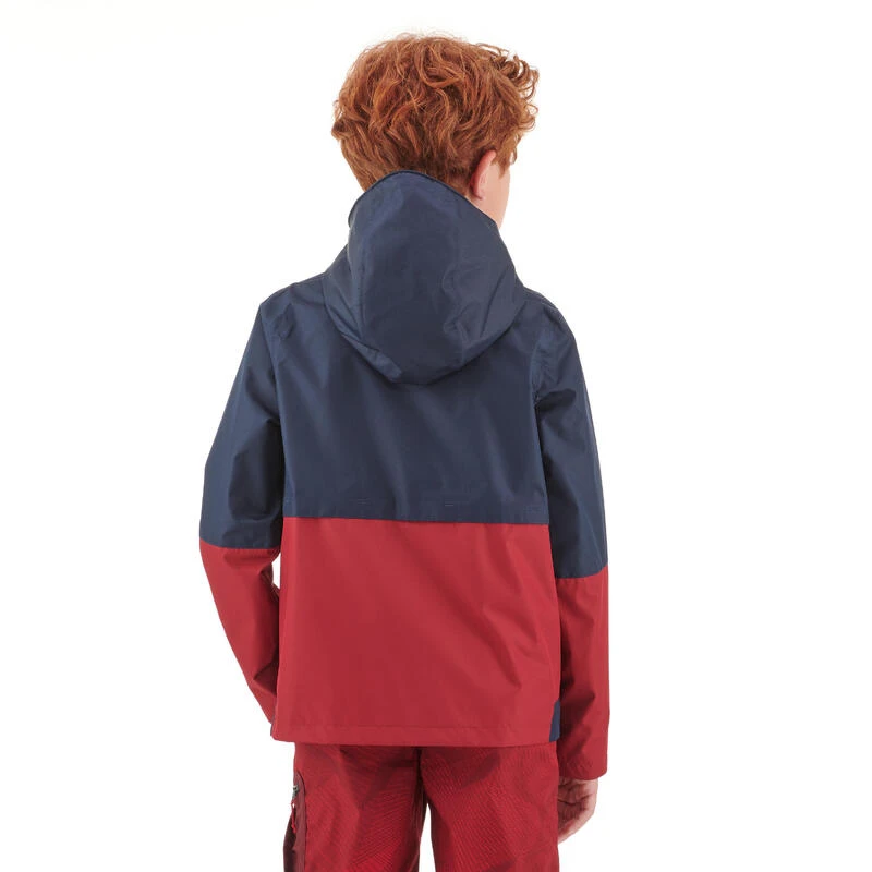 Quechua Veste Imperméable De Randonnée - MH500 Bleue Et Rouge - Enfant 7-15 Ans 5 Quechua Veste Imperméable De Randonnée - MH500 Bleue Et Rouge - Enfant 7-15 Ans – Image 3