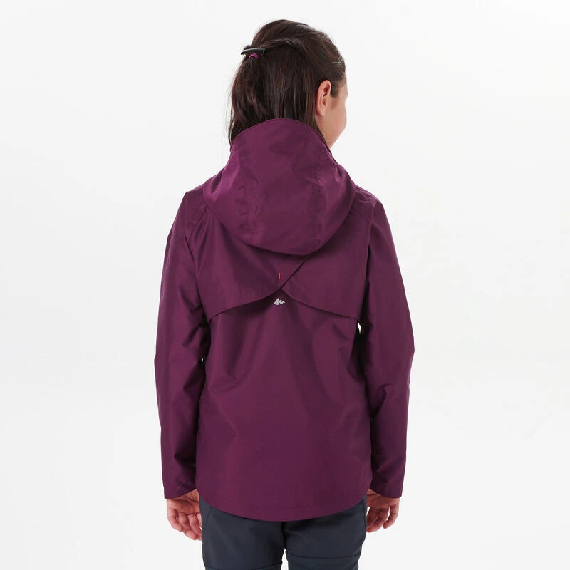 Quechua Veste Imperméable De Randonnée - MH500 Prune - Enfant 7-15 Ans 6 Quechua Veste Imperméable De Randonnée - MH500 Prune - Enfant 7-15 Ans – Image 4