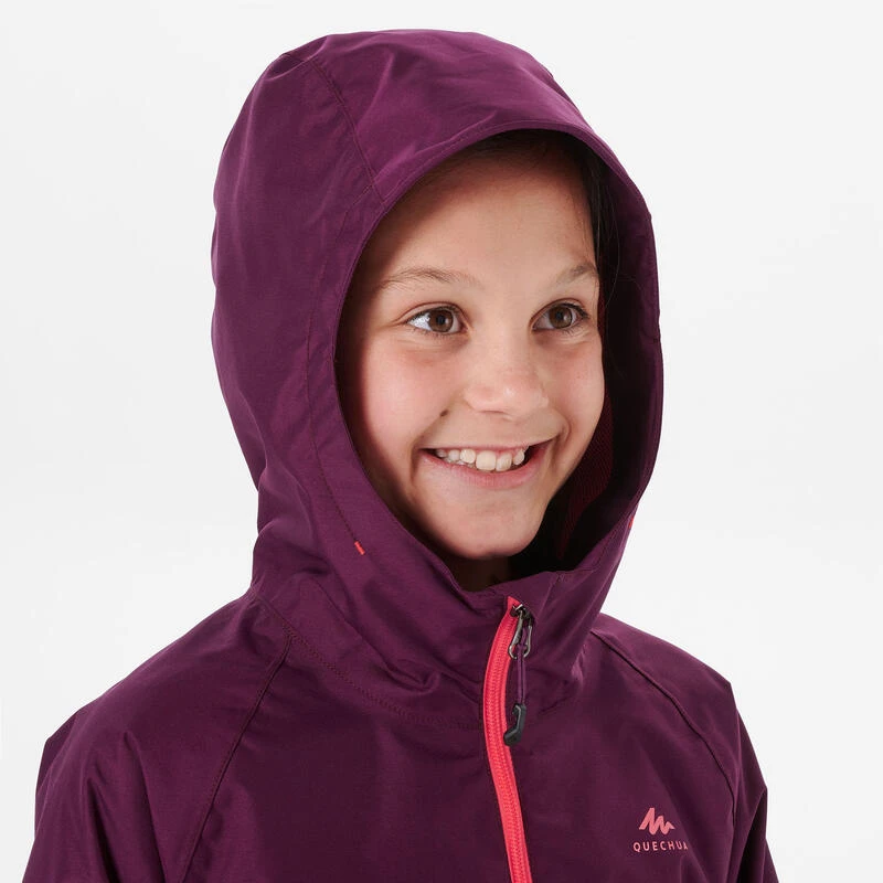 Quechua Veste Imperméable De Randonnée - MH500 Prune - Enfant 7-15 Ans 7 Quechua Veste Imperméable De Randonnée - MH500 Prune - Enfant 7-15 Ans – Image 5