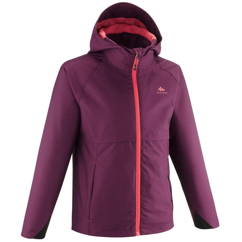 Quechua Veste Imperméable De Randonnée - MH500 Prune - Enfant 7-15 Ans 3 Quechua Veste Imperméable De Randonnée - MH500 Prune - Enfant 7-15 Ans