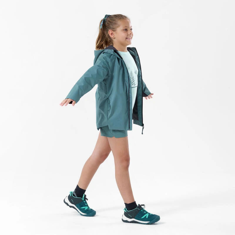 Quechua Veste Imperméable De Randonnée - MH500 Verte - Enfant 7-15 Ans 4 Quechua Veste Imperméable De Randonnée - MH500 Verte - Enfant 7-15 Ans – Image 2