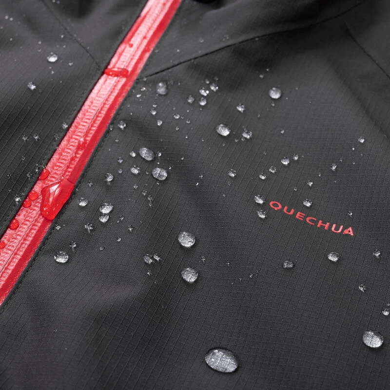 Quechua Veste Imperméable De Randonnée - MH550 Noire - Enfant 5 Quechua Veste Imperméable De Randonnée - MH550 Noire - Enfant – Image 3