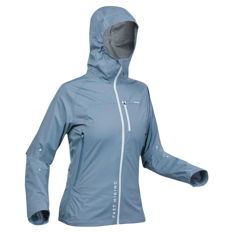 Quechua Veste Imperméable Ultra Légère De Randonnée Rapide - FH500 Rain - Femme Bleu 3 Quechua Veste Imperméable Ultra Légère De Randonnée Rapide - FH500 Rain - Femme Bleu