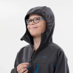 Quechua Veste Softshell De Randonnée MH550 -bleue Et Grise - Enfant 7-15 ANS -Quechua veste softshell de randonnee mh550 bleue et grise enfant 7 15 ans 1