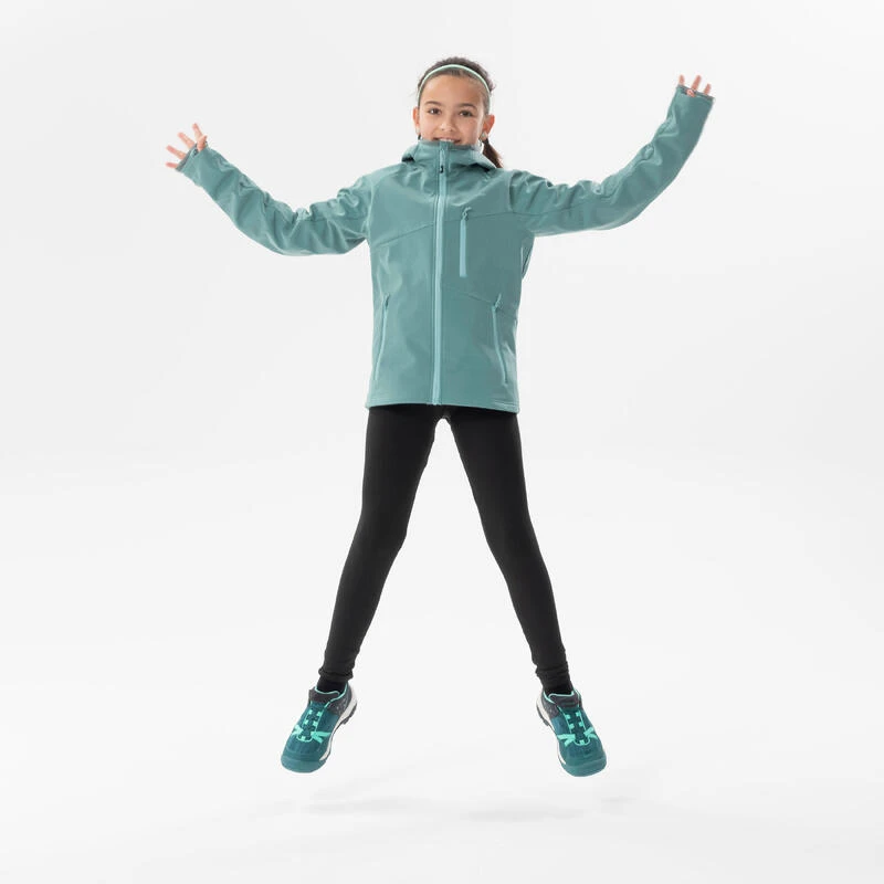 Quechua VESTE SOFTSHELL RANDONNEE - MH550 VERT PASTEL - ENFANT 7-15 ANS 4 Quechua VESTE SOFTSHELL RANDONNEE - MH550 VERT PASTEL - ENFANT 7-15 ANS – Image 2