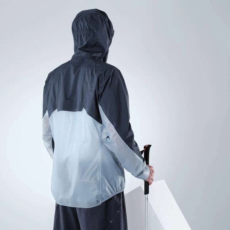 Quechua Veste Ultra Légère De Randonnée Rapide FH 900 Homme Bleu Grise. 6 Quechua Veste Ultra Légère De Randonnée Rapide FH 900 Homme Bleu Grise. – Image 4